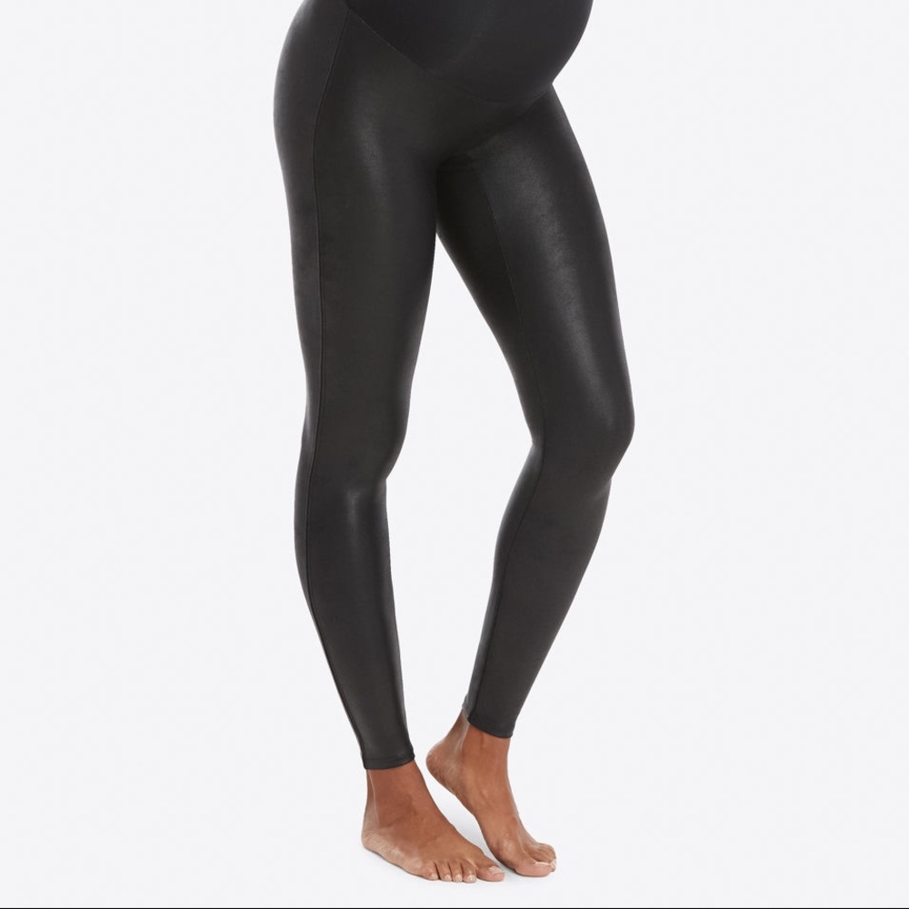 Spanx Mama Faux Leather Leggings - Maternity